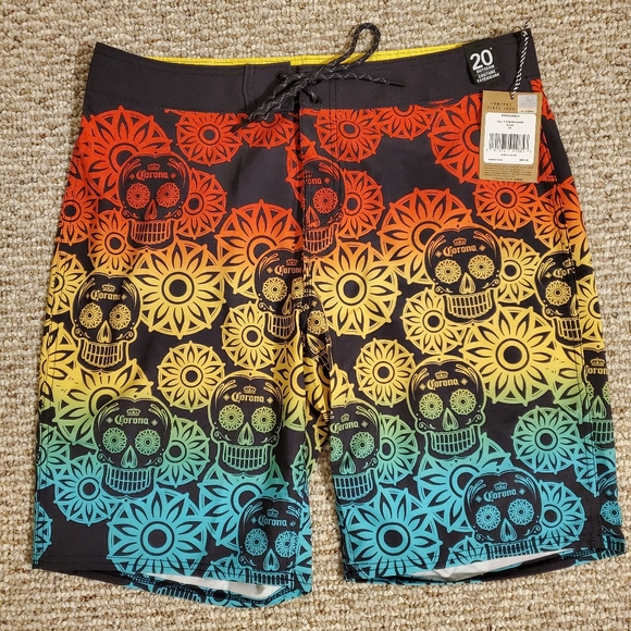 Reef Other - Men's NWT Corona X Reef, Day of the Dead Boardshorts